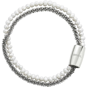 Bracciale Donna Magnetica System Perle Naturali Bianche Breil