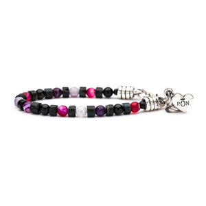 Bracciale Donna  Mono Giro Caribe Onice Fucsia Viola Portonovo