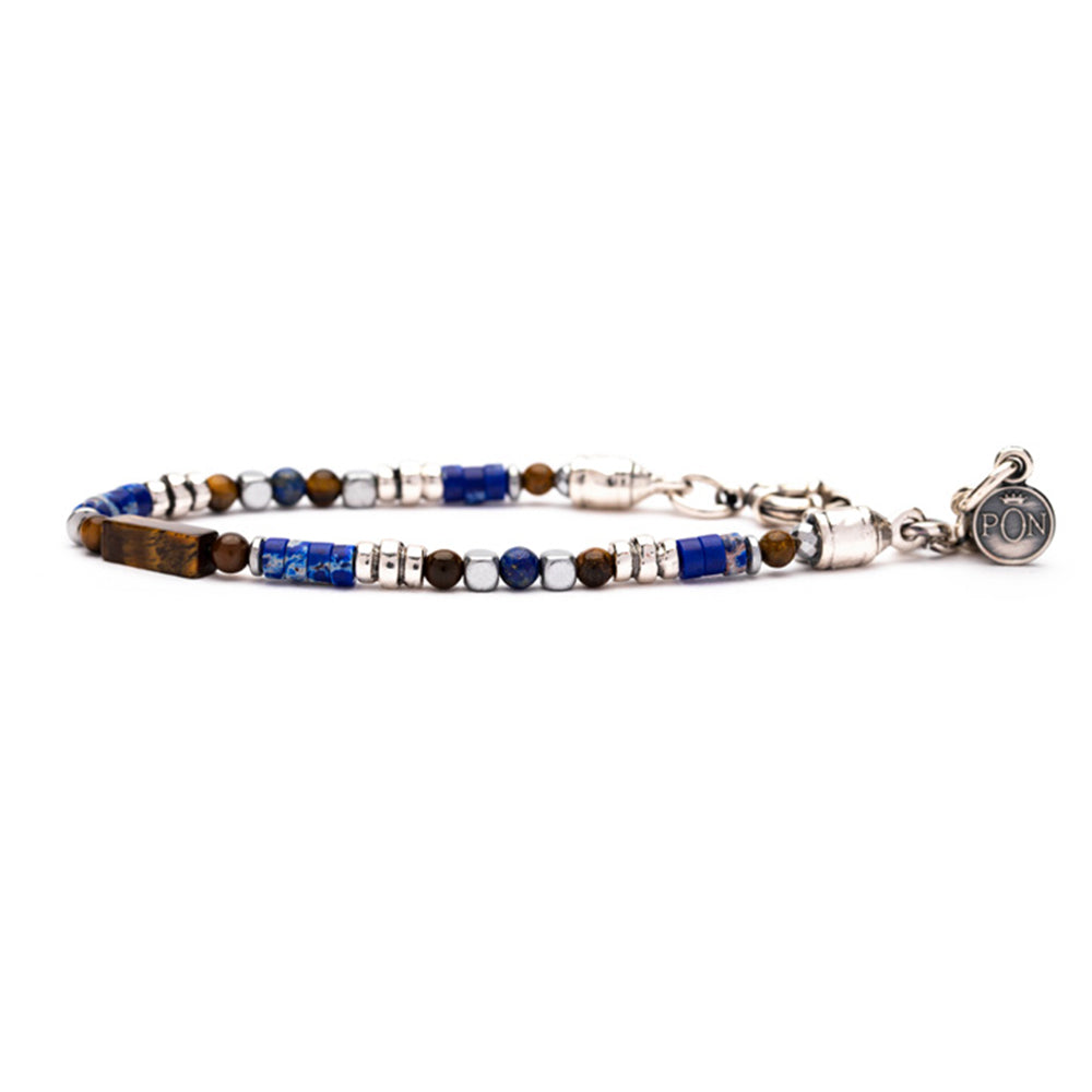Bracciale Donna Mono Giro Square Occhio di Tigre Lapis Portonovo