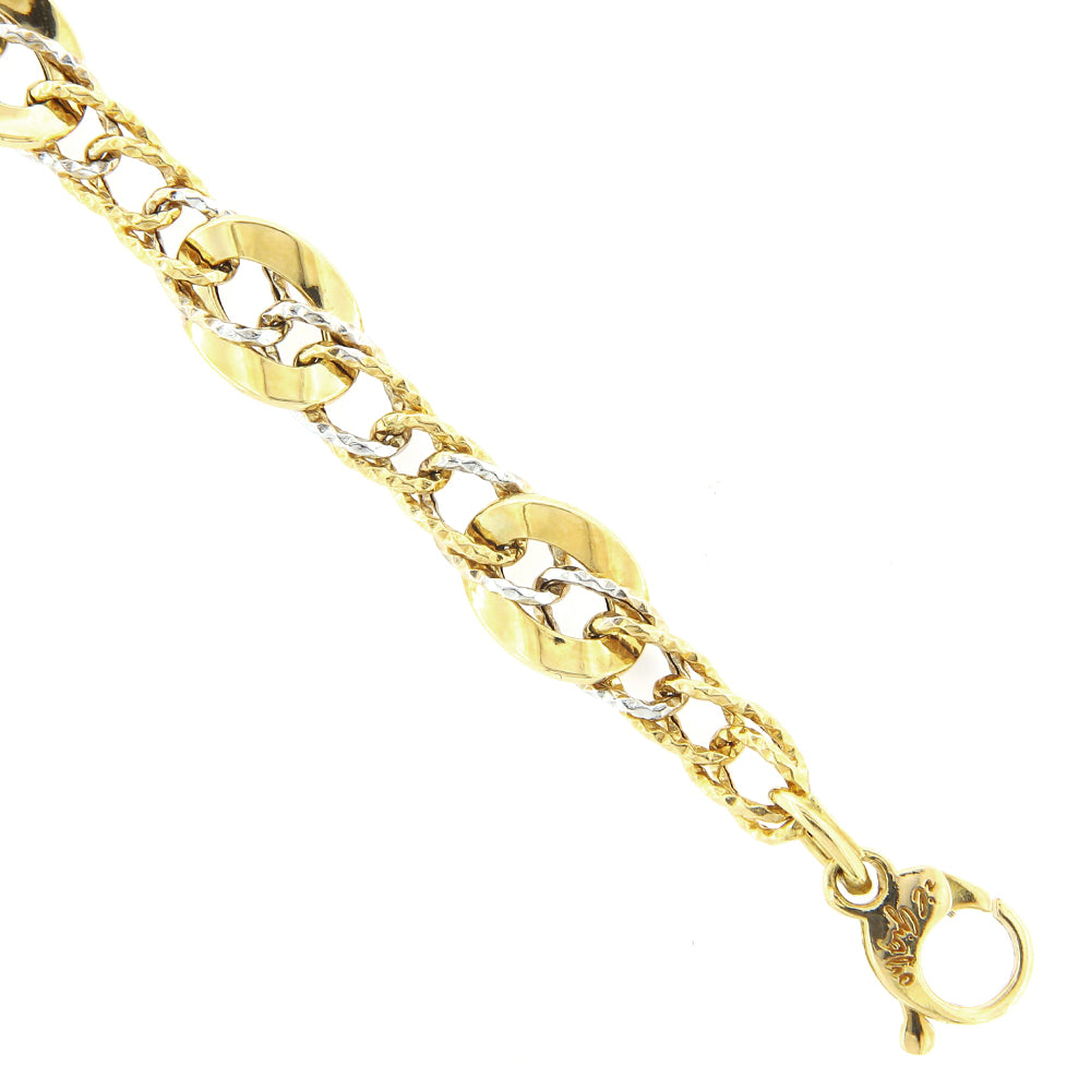 Bracciale Donna Oro 2 Colori Vuoto