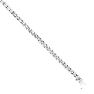 Bracciale Donna Oro Bianco Tennis con Zirconi