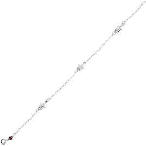Bracciale Donna Oro Bianco con Stelle