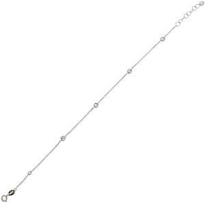Bracciale Donna Oro Bianco con Zirconi