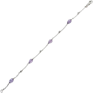 Bracciale Donna Oro Bianco e Ametista Viola