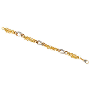 Bracciale Donna Oro Bianco e Giallo