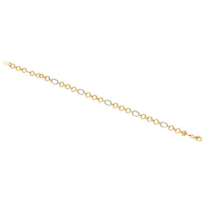 Bracciale Donna Oro Bianco e Giallo