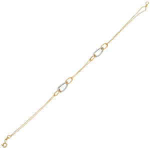 Bracciale Donna Oro Bianco e Giallo