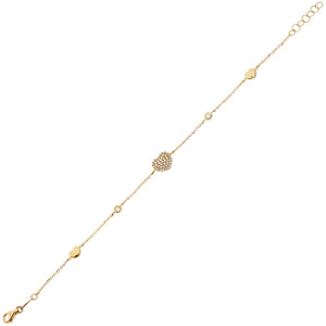 Bracciale Donna Oro Giallo con Cuori