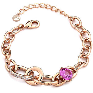 Bracciale Donna Ottone Oro Rose con Zirconi Liu Jo Luxury  