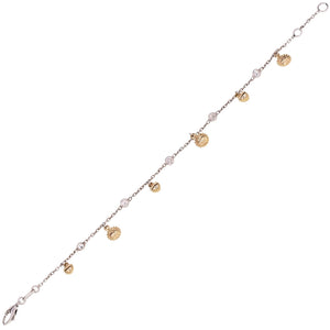 Bracciale Donna Sole Oro Giallo e Bianco