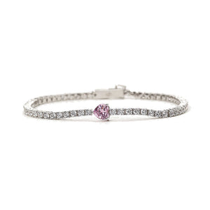 Bracciale Donna Tennis Cuore in Argento Mabina Gioielli