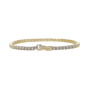 Bracciale Donna Tennis in Argento Gold Mabina Gioielli