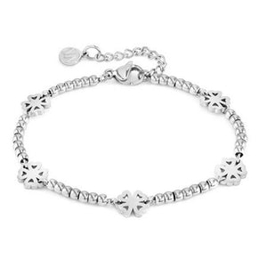 Bracciale Donna in Acciaio Quadrifoglio Motifs Nomination
