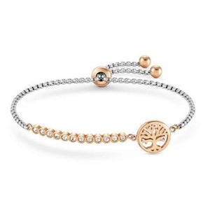 Bracciale Donna in Acciaio Rose Milleluci Albero della Vita Nomination