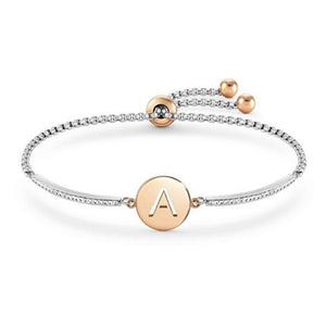 Bracciale Donna in Acciao e Cubic Zirconia Lettera A Milleluci Nomination