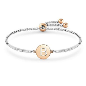 Bracciale Donna in Acciao e Cubic Zirconia Lettera B Milleluci Nomination