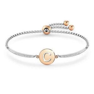 Bracciale Donna in Acciao e Cubic Zirconia Lettera C Milleluci Nomination