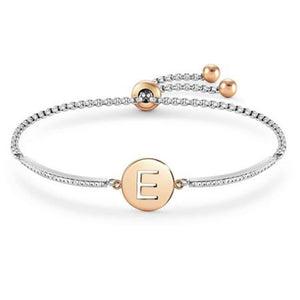 Bracciale Donna in Acciao e Cubic Zirconia Lettera E Milleluci Nomination