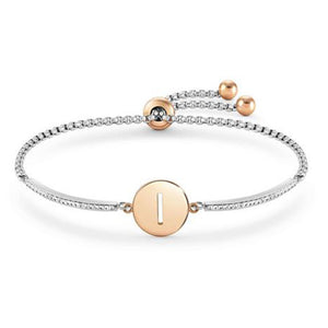 Bracciale Donna in Acciao e Cubic Zirconia Lettera I Milleluci Nomination