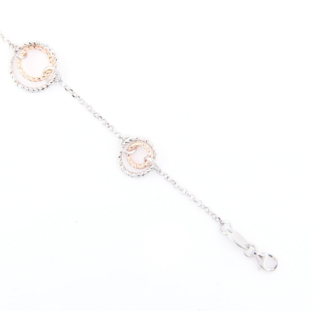 Bracciale Donna in Argento 2 Colori Diamantato Fraboso