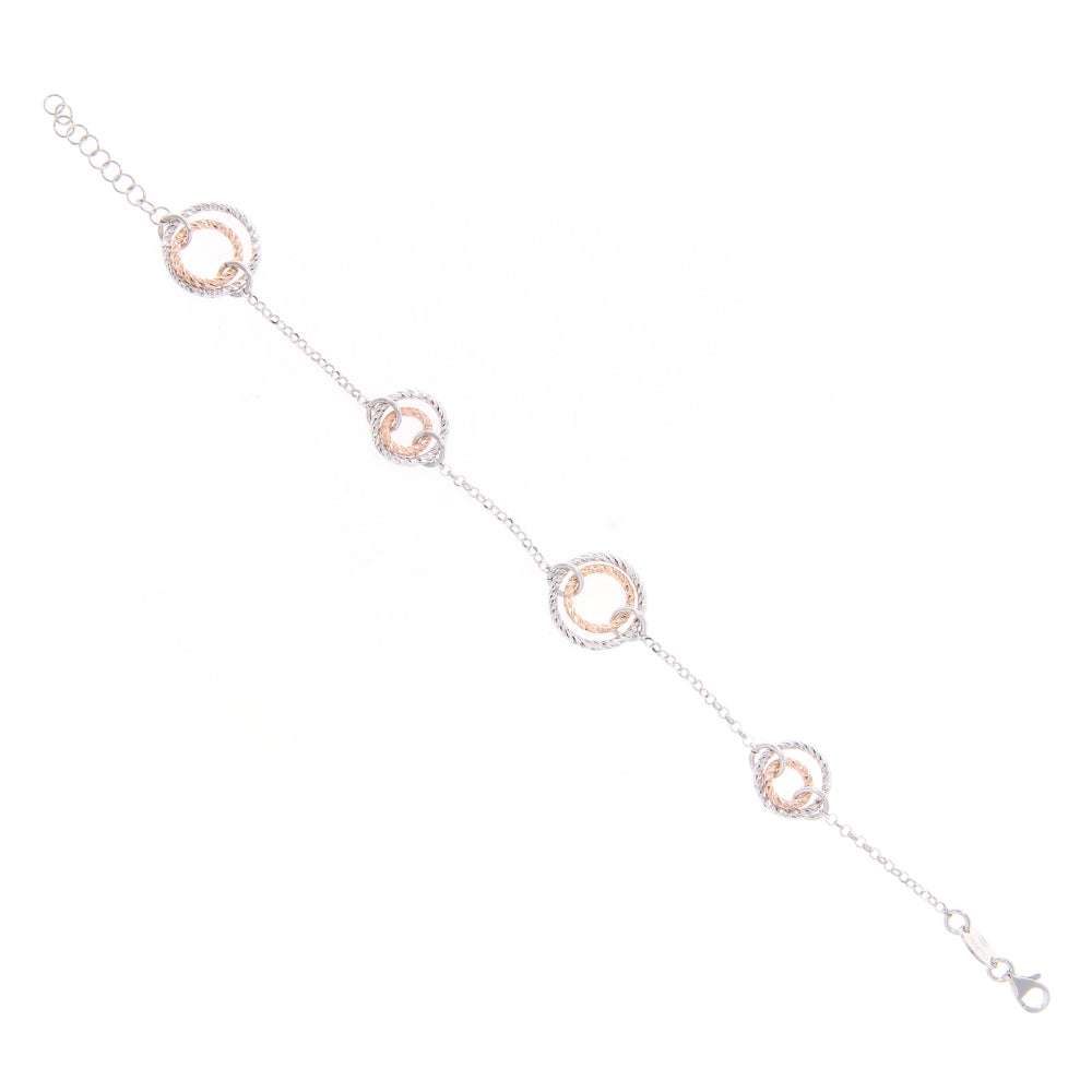 Bracciale Donna in Argento 2 Colori Diamantato Fraboso