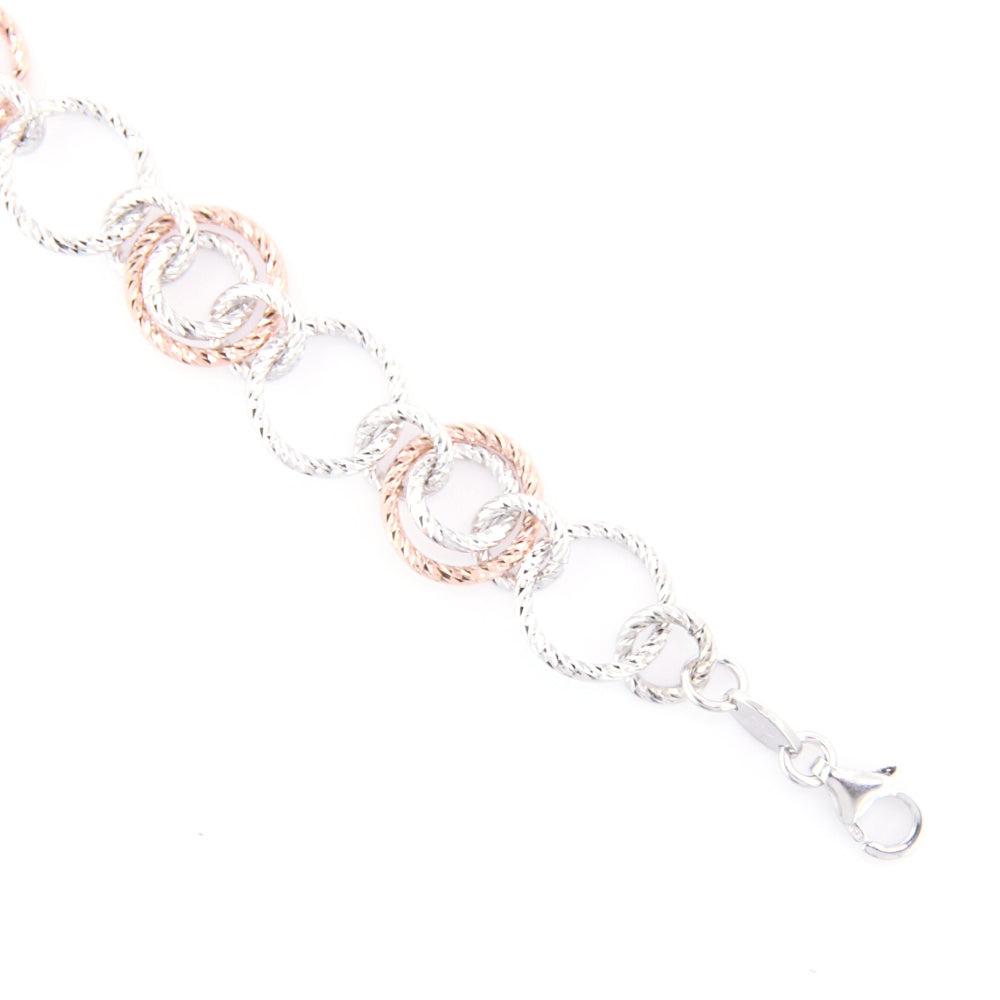 Bracciale Donna in Argento 2 Colori Diamantato Fraboso
