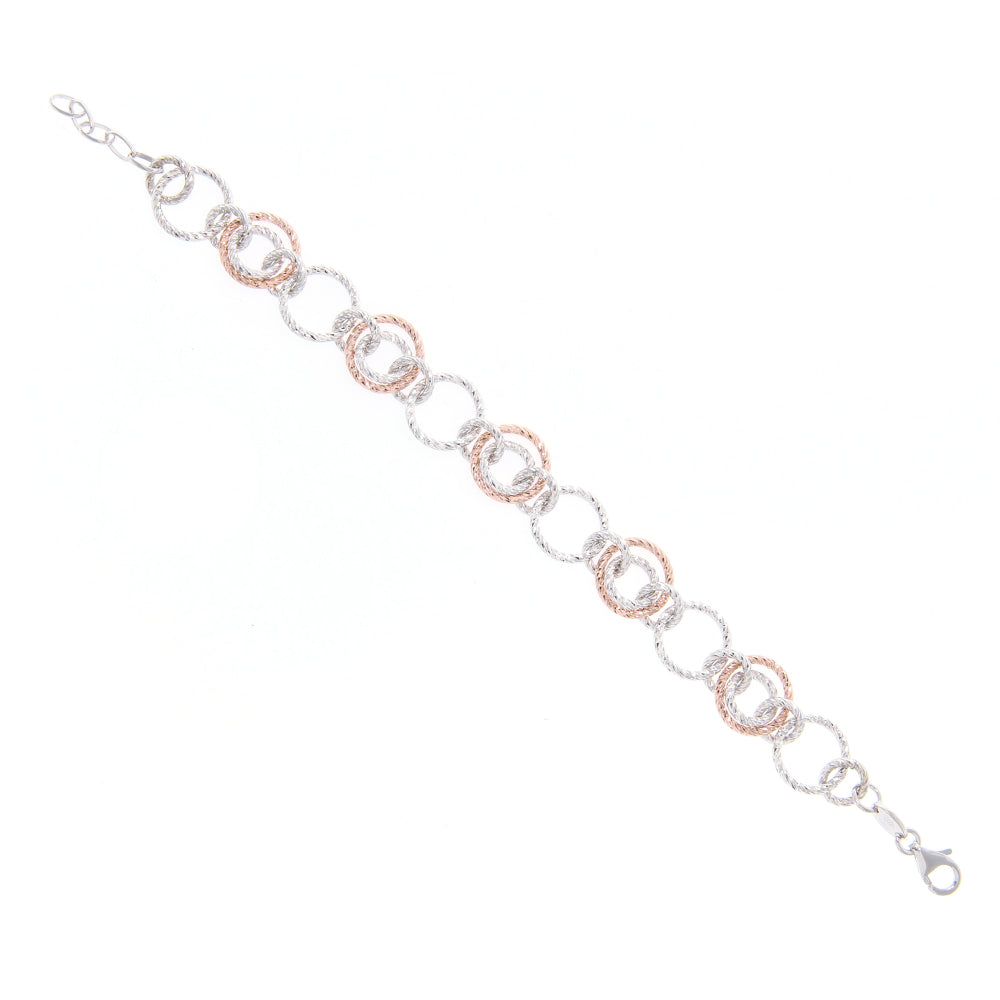 Bracciale Donna in Argento 2 Colori Diamantato Fraboso