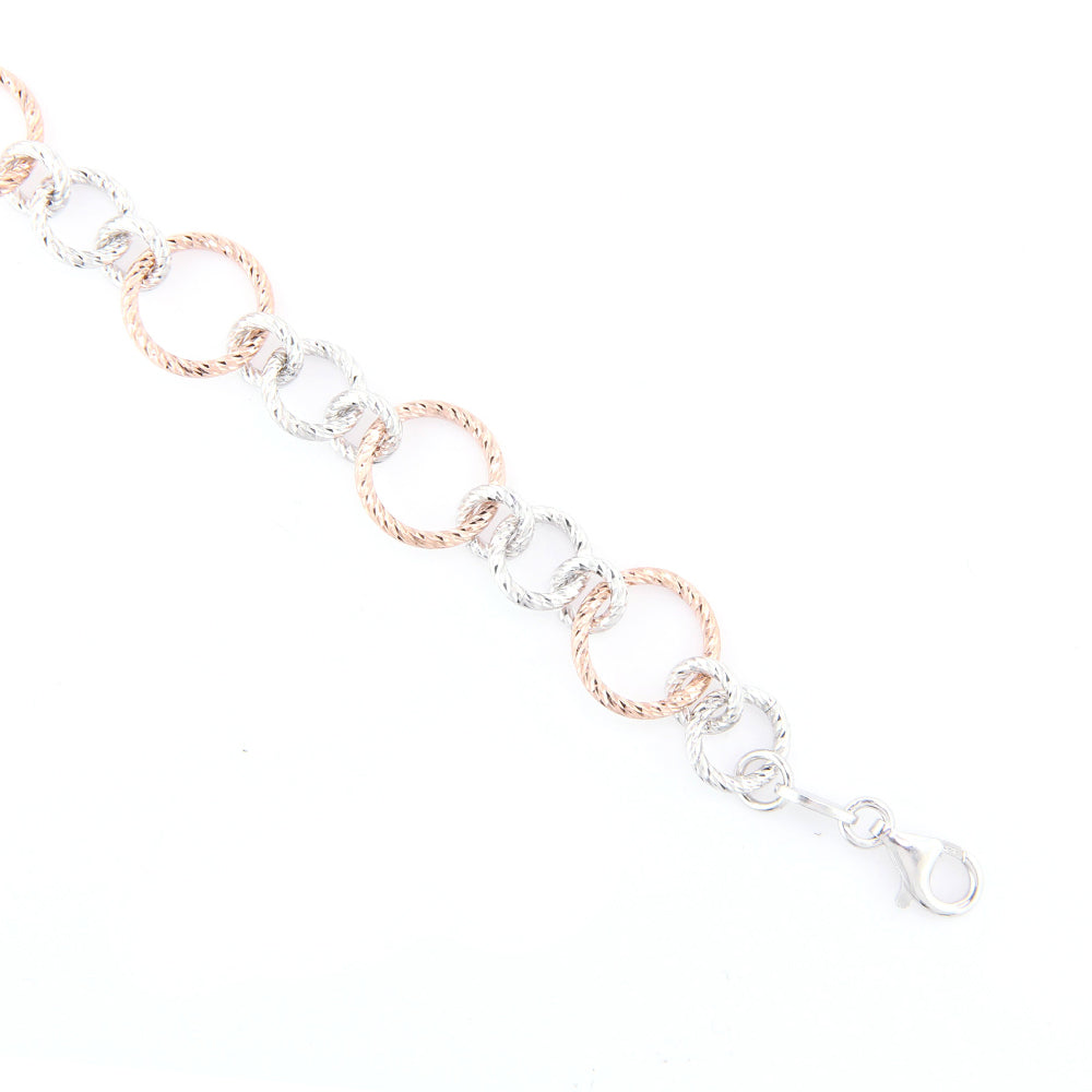 Bracciale Donna in Argento 2 Colori Diamantato Fraboso