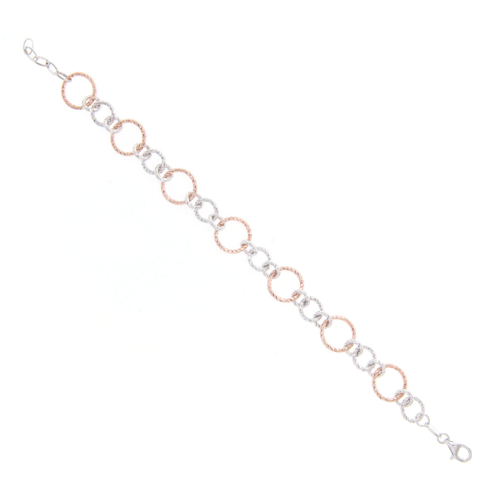 Bracciale Donna in Argento 2 Colori Diamantato Fraboso