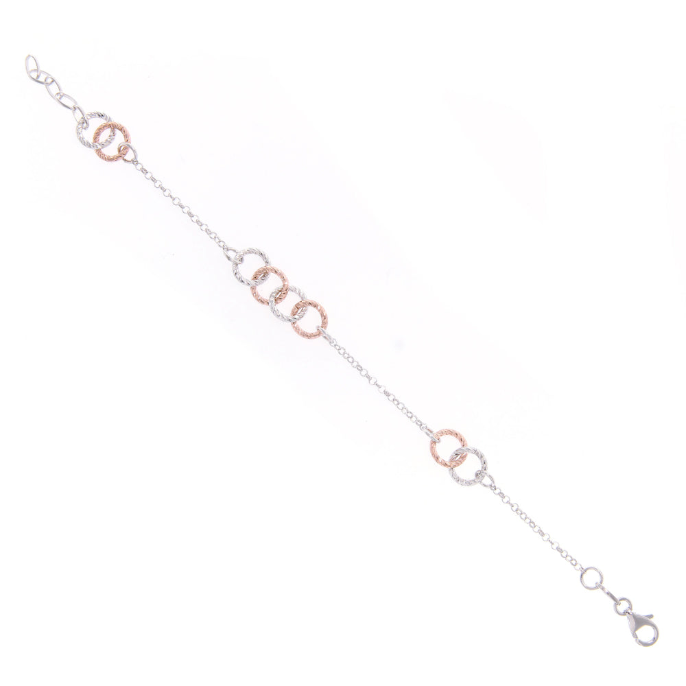 Bracciale Donna in Argento 2 Colori Diamantato Fraboso