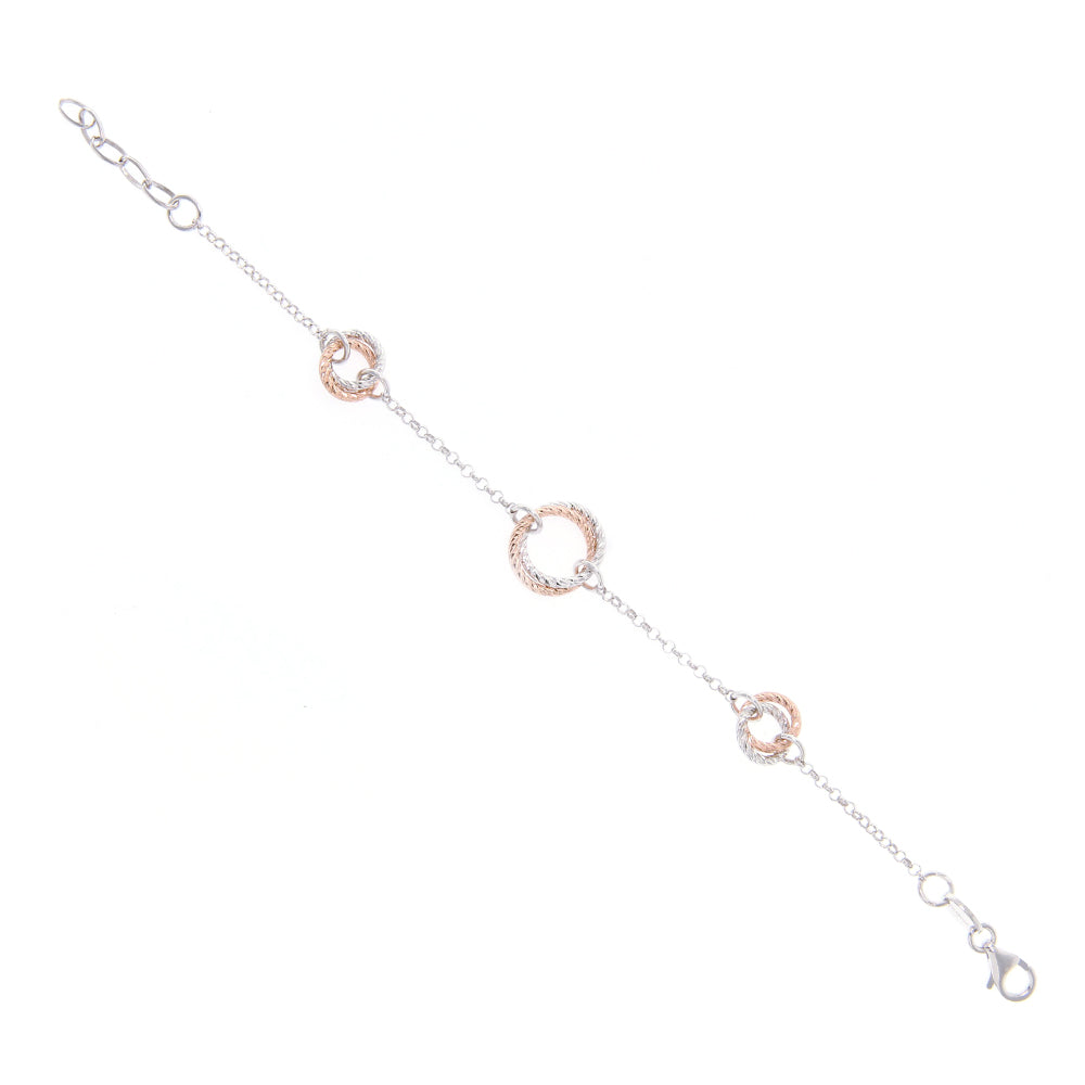 Bracciale Donna in Argento 2 Colori Diamantato Fraboso