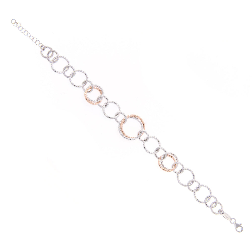 Bracciale Donna in Argento 2 Colori Diamantato Fraboso