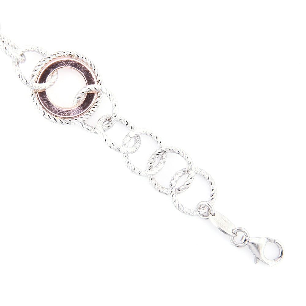 Bracciale Donna in Argento 2 Colori Diamantato Fraboso
