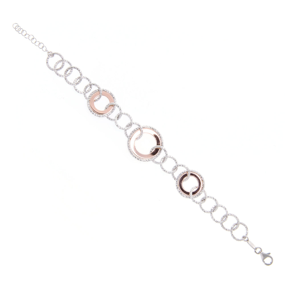 Bracciale Donna in Argento 2 Colori Diamantato Fraboso
