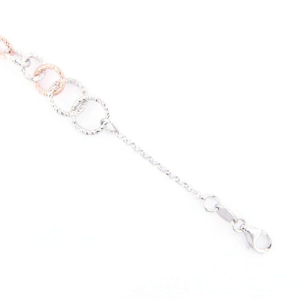 Bracciale Donna in Argento 2 Colori Diamantato Fraboso