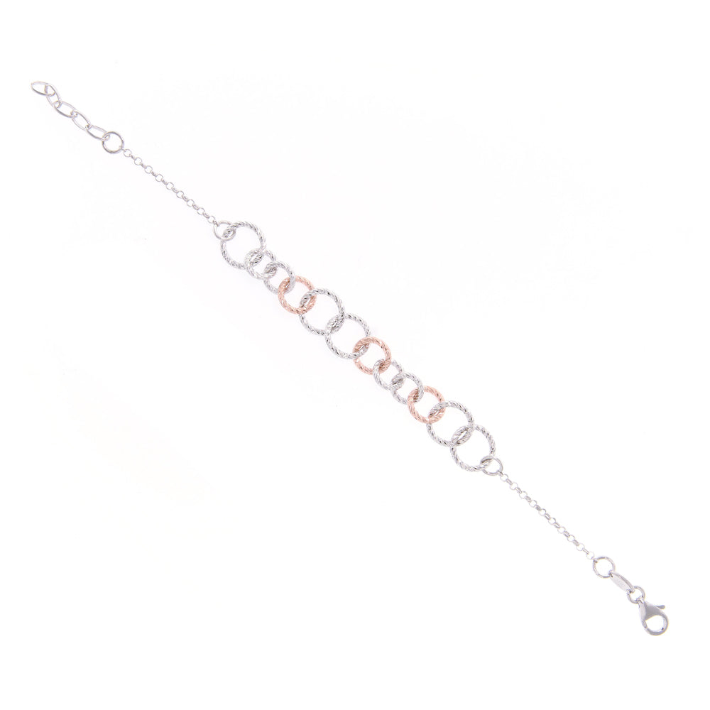 Bracciale Donna in Argento 2 Colori Diamantato Fraboso