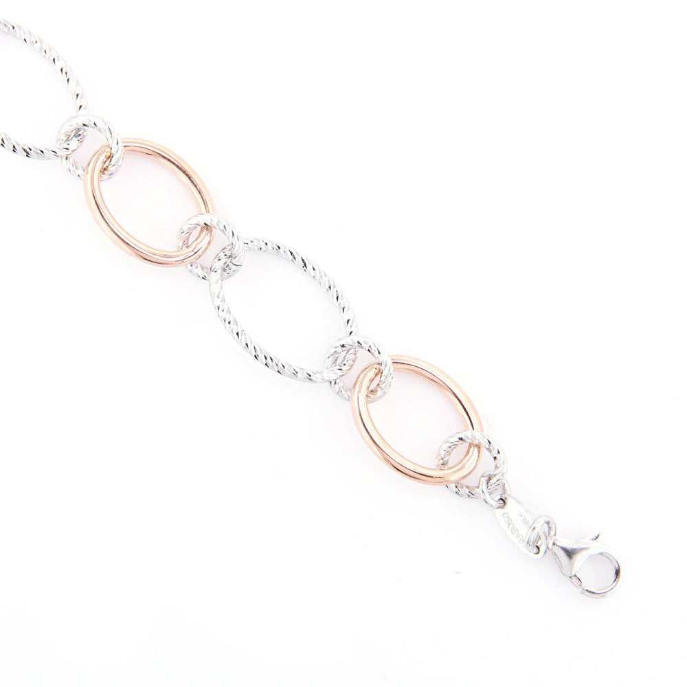 Bracciale Donna in Argento 2 Colori Diamantato Fraboso