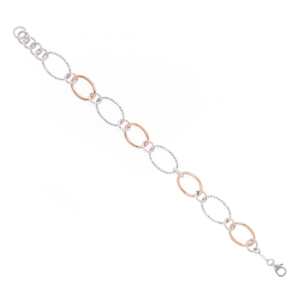 Bracciale Donna in Argento 2 Colori Diamantato Fraboso