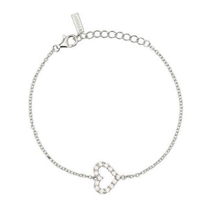 Bracciale Donna in Argento Cuore con Zirconi Happy Love Mabina Gioielli