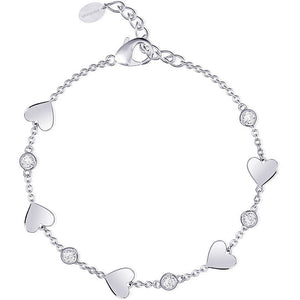 Bracciale Donna in Argento Cuori e Punti Luce Mabina Gioielli