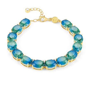 Bracciale Donna in Argento Gold Symbiosi Celeste Verde  Nomination