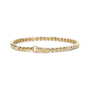 Bracciale Donna in Argento Gold con Cuori Mabina Gioielli