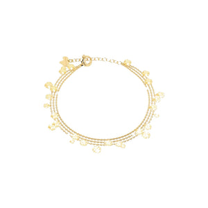 Bracciale Donna in Argento Gold con Pietre Gialle Lucciole Rebecca Gioielli