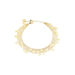 Bracciale Donna in Argento Gold con Pietre Gialle Lucciole Rebecca Gioielli
