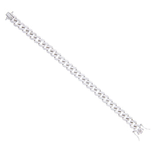 Bracciale Donna in Argento Maglia Groumette con Zirconi Fraboso