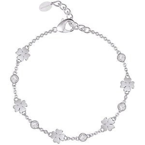 Bracciale Donna in Argento Quadrifogli e Punti Luce Mabina Gioielli