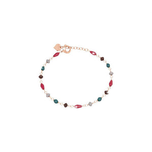 Bracciale Donna in Argento Rose Pietre Multicolor Pepite Rebecca Gioielli