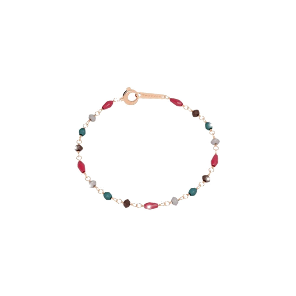 Bracciale Donna in Argento Rose Pietre Multicolor Pepite Rebecca Gioielli