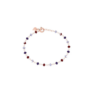 Bracciale Donna in Argento Rose Pietre Multicolor Pepite Rebecca Gioielli