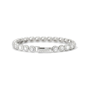 Bracciale Donna in Argento Tennis con Zirconi Bianchi Mabina Gioielli